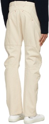 Maison Margiela Off-White Upcycled Modified Pocket Jeans