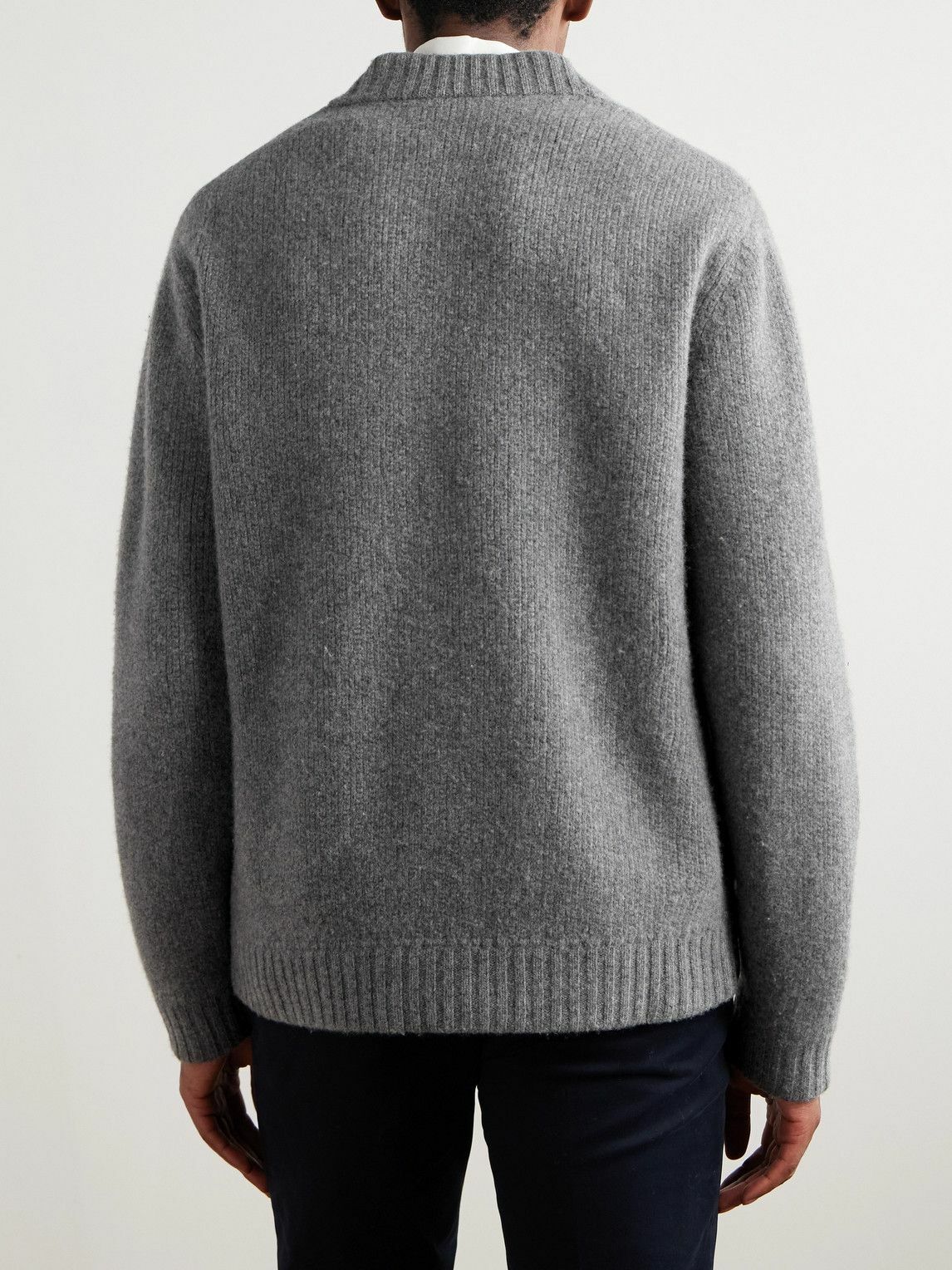 Incotex - Zanone Wool and Cashmere-Blend Cardigan - Gray