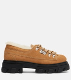 Ganni Faux leather platform loafers