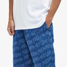 Fucking Awesome Men's Baggy Pleated Denim Laser Shorts in Indigo