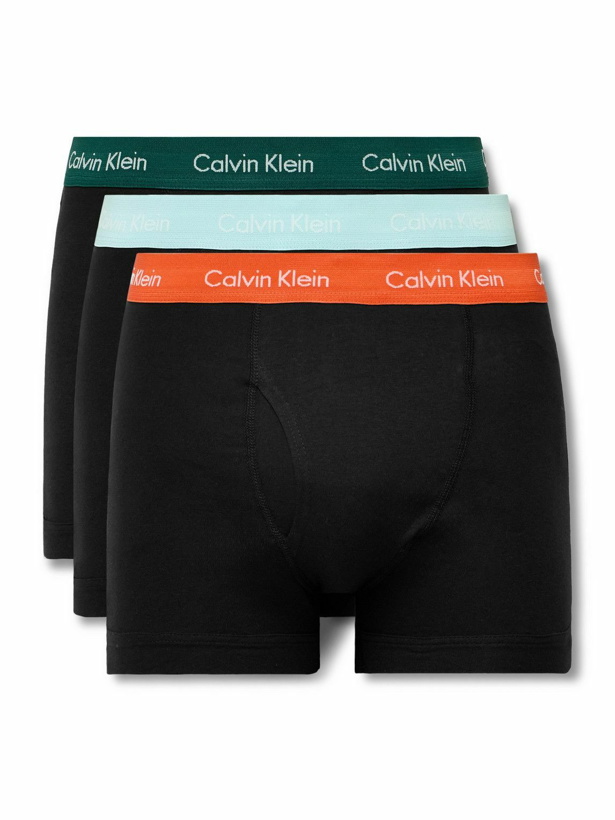 Photo: Calvin Klein Underwear - Three-Pack Stretch-Cotton Trunks - Black