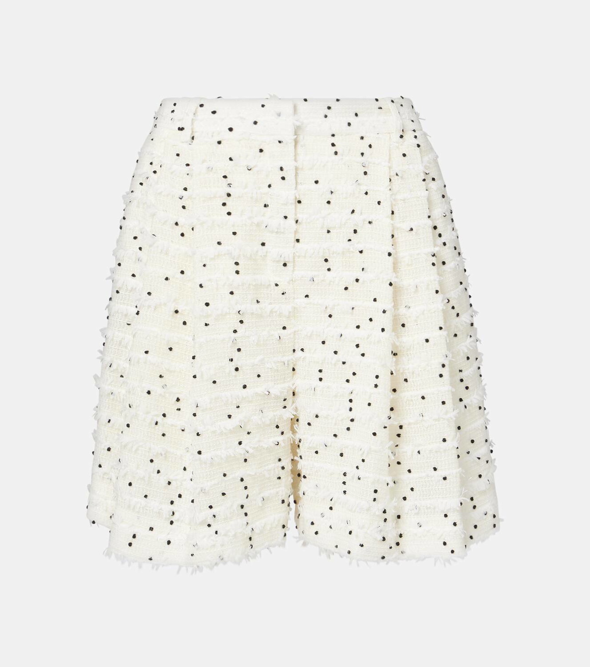 Nina Ricci High-rise wool-blend tweed shorts
