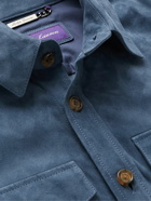 Ralph Lauren Purple label - Barron Suede Shirt Jacket - Blue