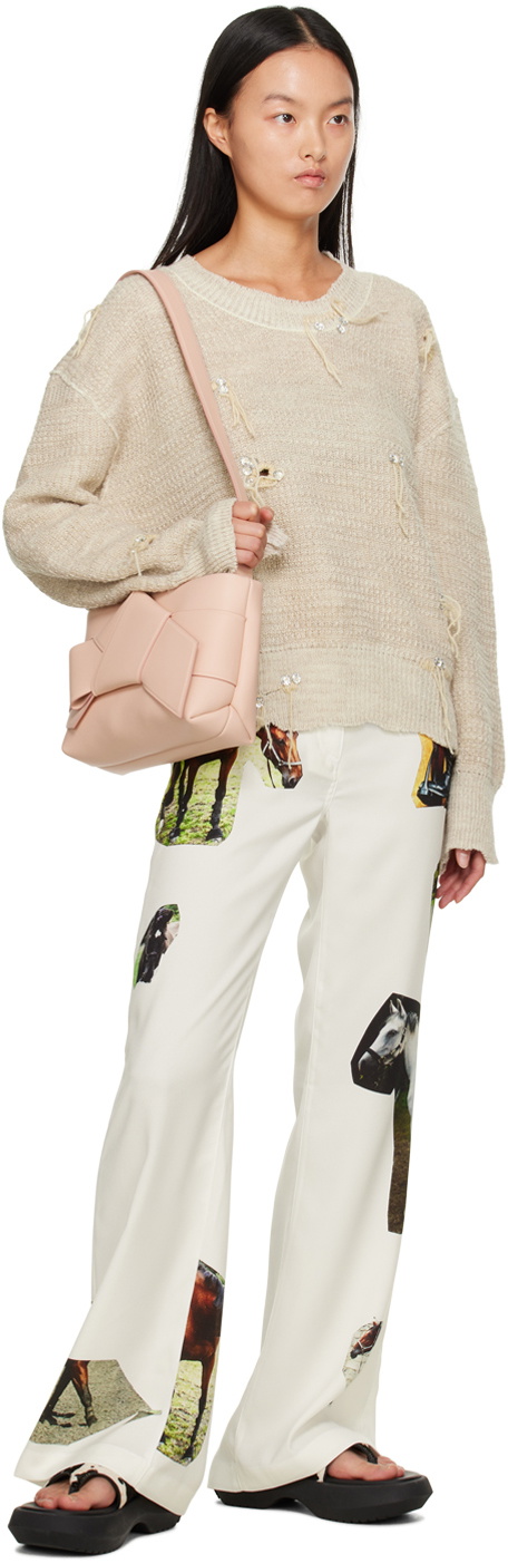 Acne Studios White Martin Laborde Edition Horse Girl Trousers Acne