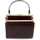 Mansur Gavriel Burgundy Croc Elegant Bag