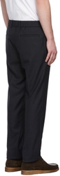 Ring Jacket Navy Wool Balloon Trousers