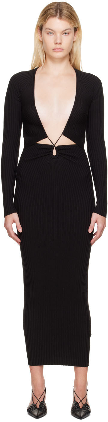 WYNN HAMLYN Black Linda Maxi Dress