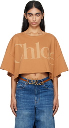 Chloé Orange Cropped Boxy T-Shirt