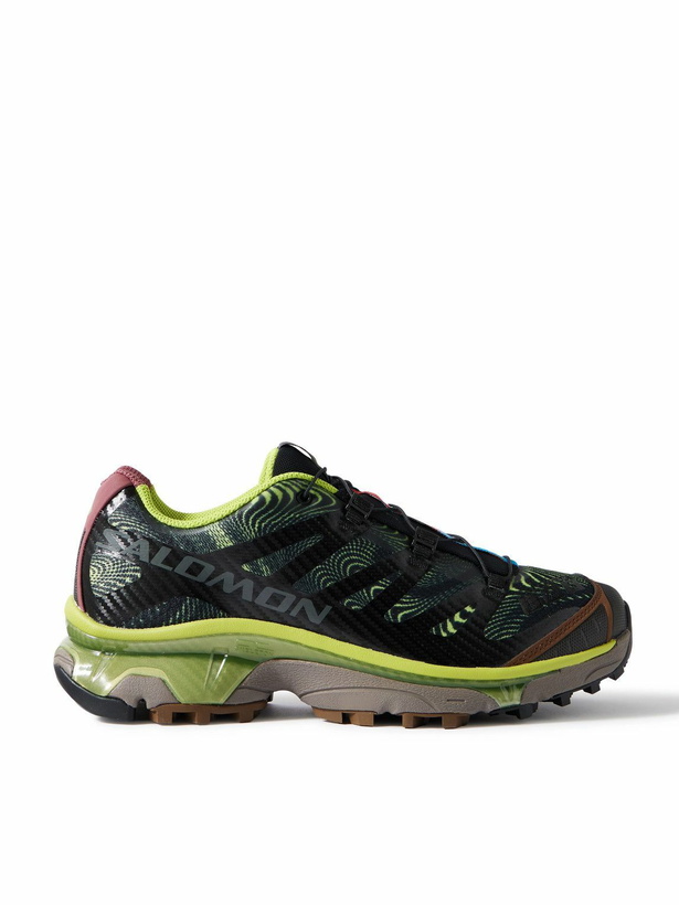 Photo: Salomon - XT-4 Rubber-Trimmed Mesh Sneakers - Black