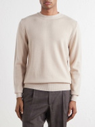 Lardini - Wool and Cashmere-Blend Sweater - Neutrals