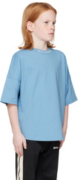 Palm Angels Kids Blue Classic Overlogo T-shirt