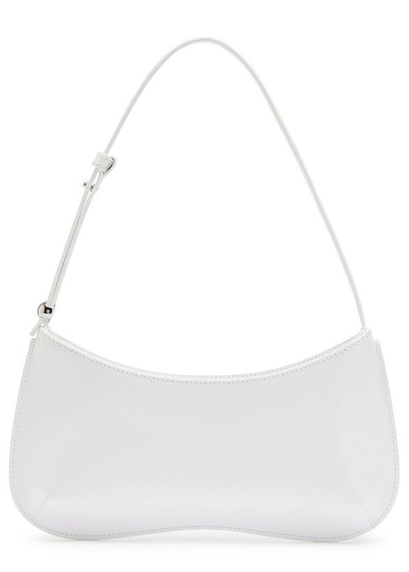 Photo: Jacquemus Le Bisou Glossed Leather Shoulder bag - White - One Size