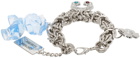 Chopova Lowena Silver Neon Kitty Charm Bracelet