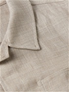 Altea - Constantin Linen and Wool-Blend Drill Overshirt - Neutrals