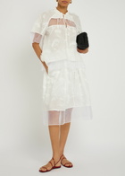 3.1 Phillip Lim Embroidered Tulle and Cotton Midi Skirt White