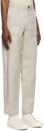 Naked & Famous Denim Beige Linen Trousers