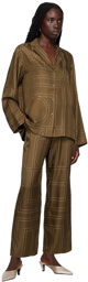 TOTEME Khaki Monogram Lounge Pants