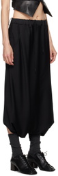 YOHJI YAMAMOTO Black R-Paneled Lounge Pants