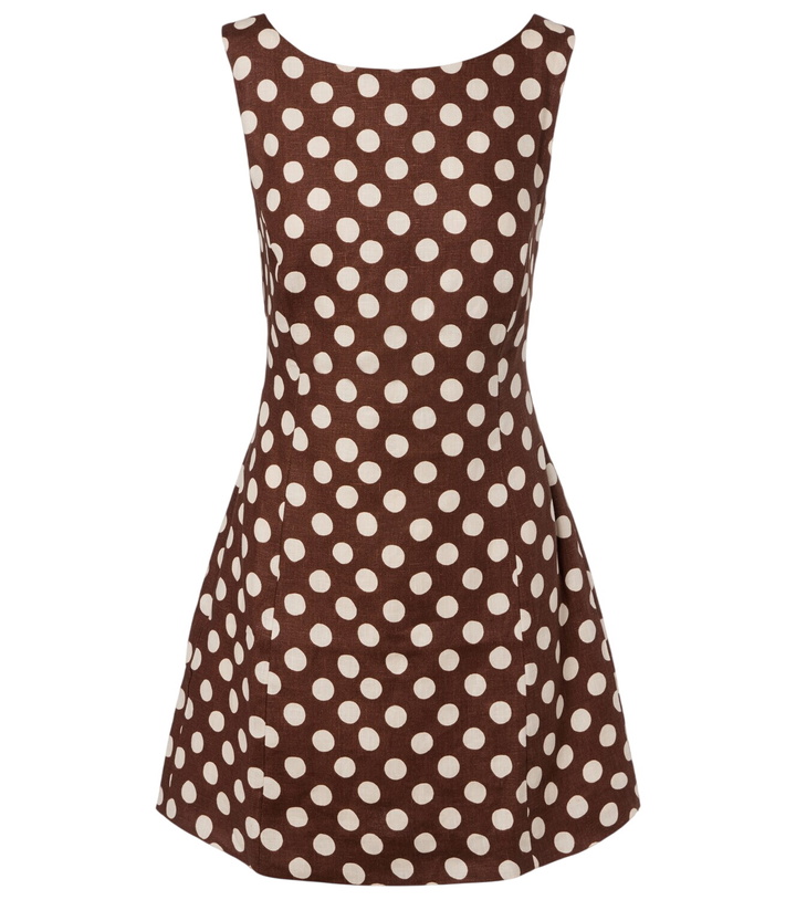 Photo: Faithfull Lydie polka-dot linen minidress