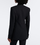 Sportmax Double-breasted virgin wool tuxedo jacket