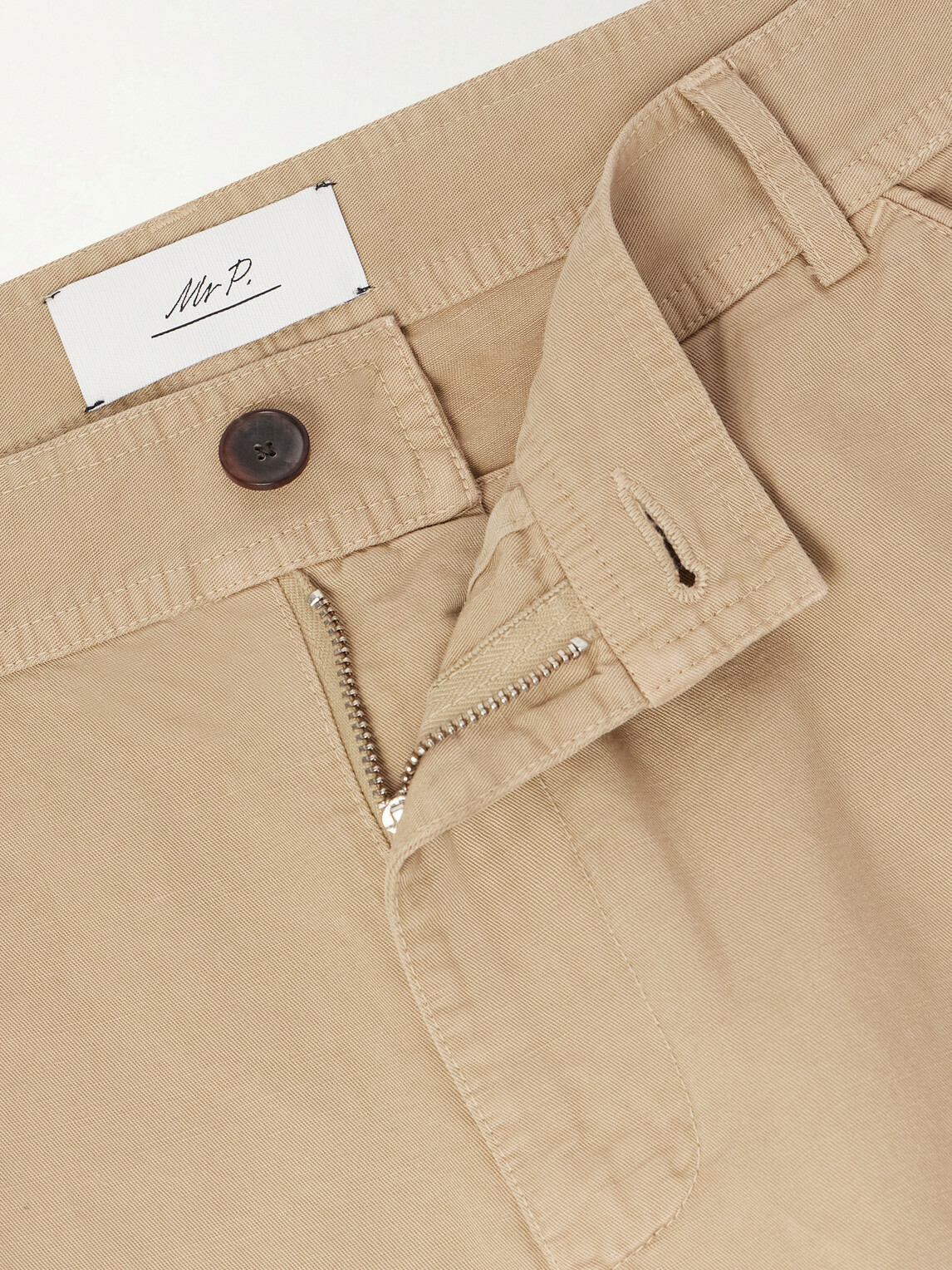 Mr P. - Straight-Leg Cotton and Linen-Blend Trousers - Neutrals