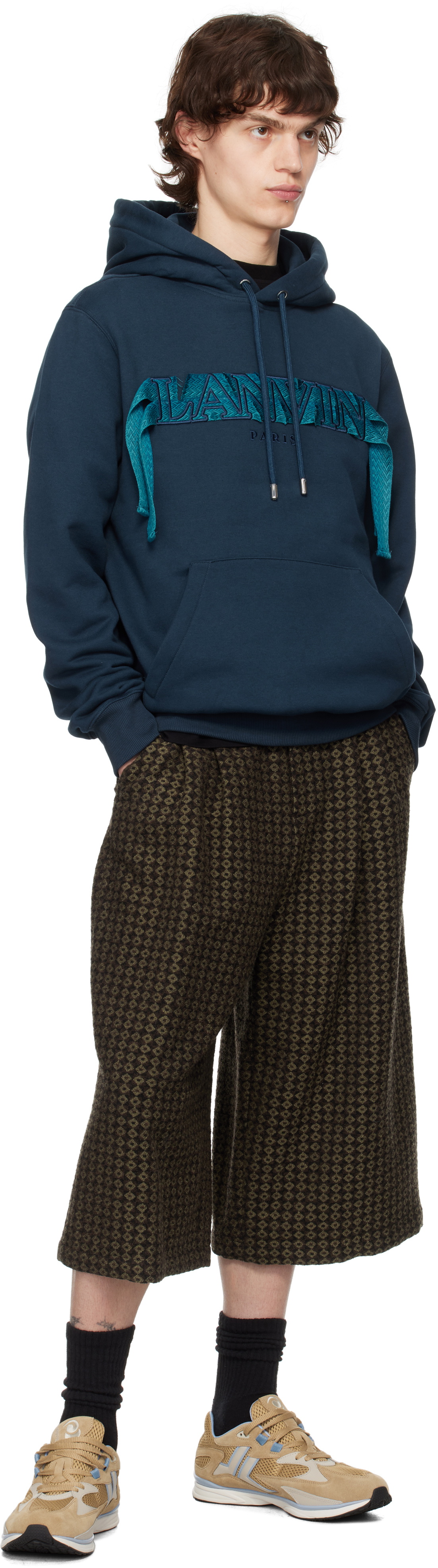 Lanvin Navy Curb Lace Hoodie Lanvin Lanvin Navy Curb Lace Hoodie Lanvin