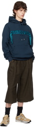 Lanvin Navy Curb Lace Hoodie