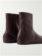 Maison Margiela - Tabi Split-Toe Leather Boots - Burgundy