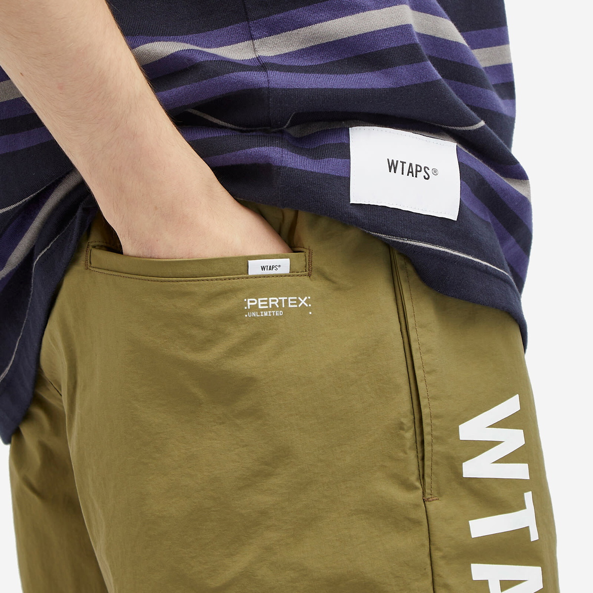 WTAPS Men's 08 Logo Shorts in Olive Drab WTAPS