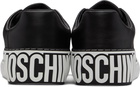 Moschino Black Rubberized Logo Sneakers