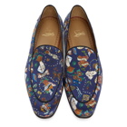 Christian Louboutin Blue Style On The Nile Tattoo Loafers
