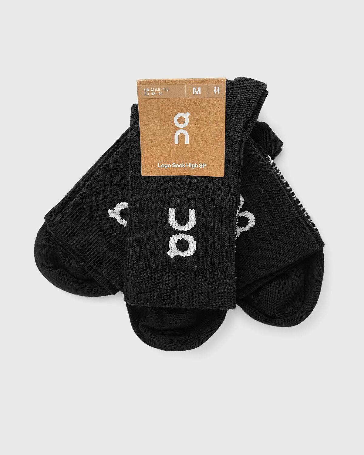 ON Logo Sock High 3P Black Men