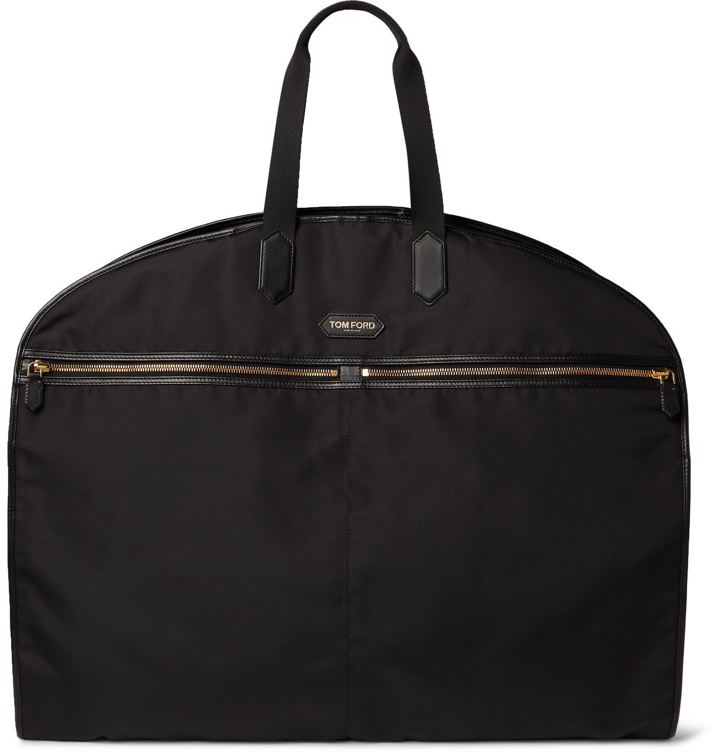 Photo: TOM FORD - Leather-Trimmed Nylon Garment Bag - Black