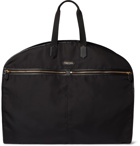 TOM FORD - Leather-Trimmed Nylon Garment Bag - Black