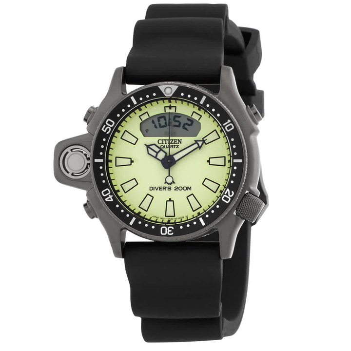 Photo: Citizen Promaster Aqualand Quartz Analog-Digital White Dial Mens Watch JP2007-17W