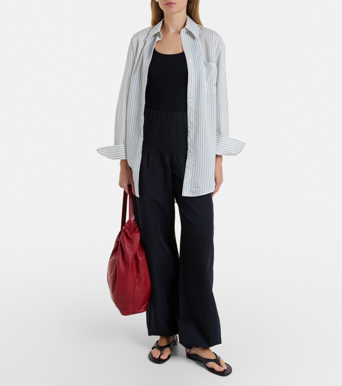 Vince Cotton, rayon, and linen balloon pants