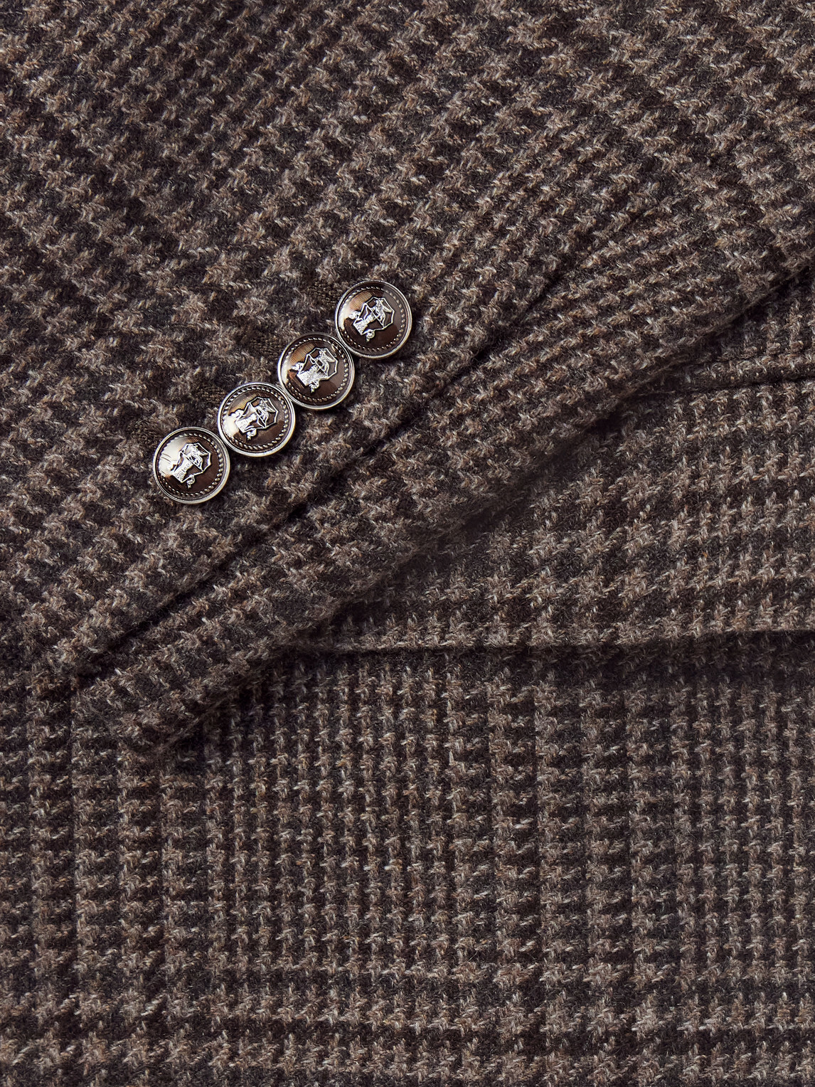 Brunello Cucinelli - Houndstooth Cashmere Blazer - Brown
