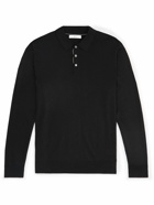 Mr P. - Slim-Fit Merino Wool Polo Shirt - Black