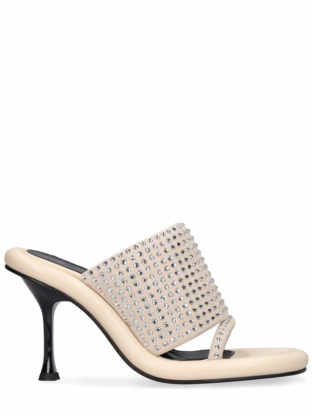 Photo: JW ANDERSON - 90mm Bumper Leather & Crystal Mules