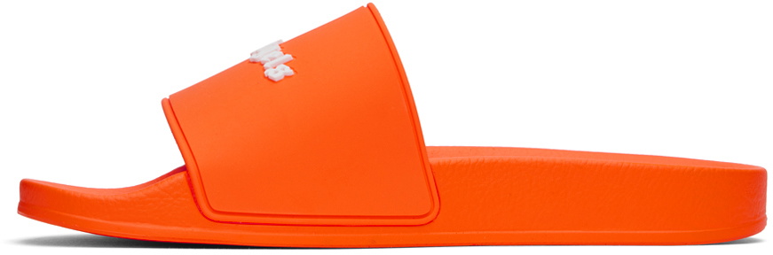 Palm Angels Orange Logo Pool Slides