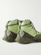 ROA - Rubber and Suede-Trimmed Canvas Hiking Boots - Green