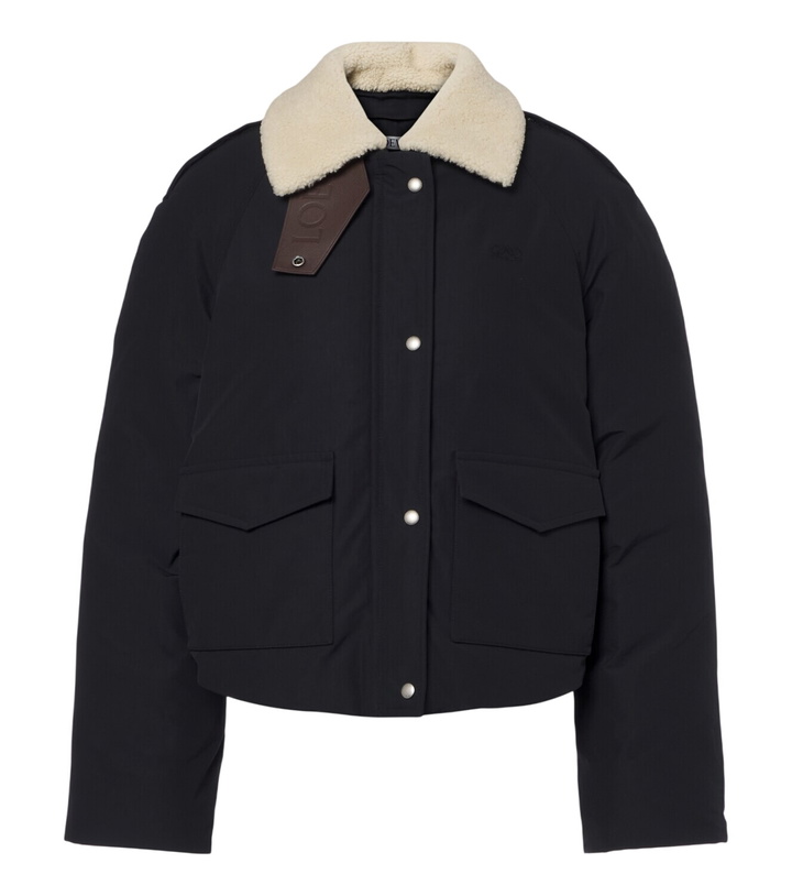 Photo: Loewe Padded shearling-trimmed cotton-blend jacket