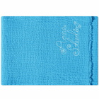 Acne Studios Men's Vakota Crinkle Wool Scarf in Neon Blue