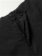 Amomento - Wide-Leg Pleated Nylon-Blend Micro-Ripstop Trousers - Black