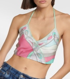 Pucci Iride silk bra top