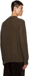 De Bonne Facture Brown Mock Neck Sweater