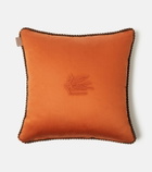 Etro Embroidered cotton cushion