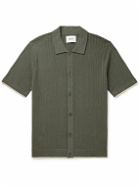 NN07 - Nalo 6561 Herringbone Cotton Shirt - Green