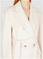 Belted Double Breasted Coat in Pink