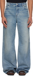 Courrèges Blue Hammer Baggy Jeans